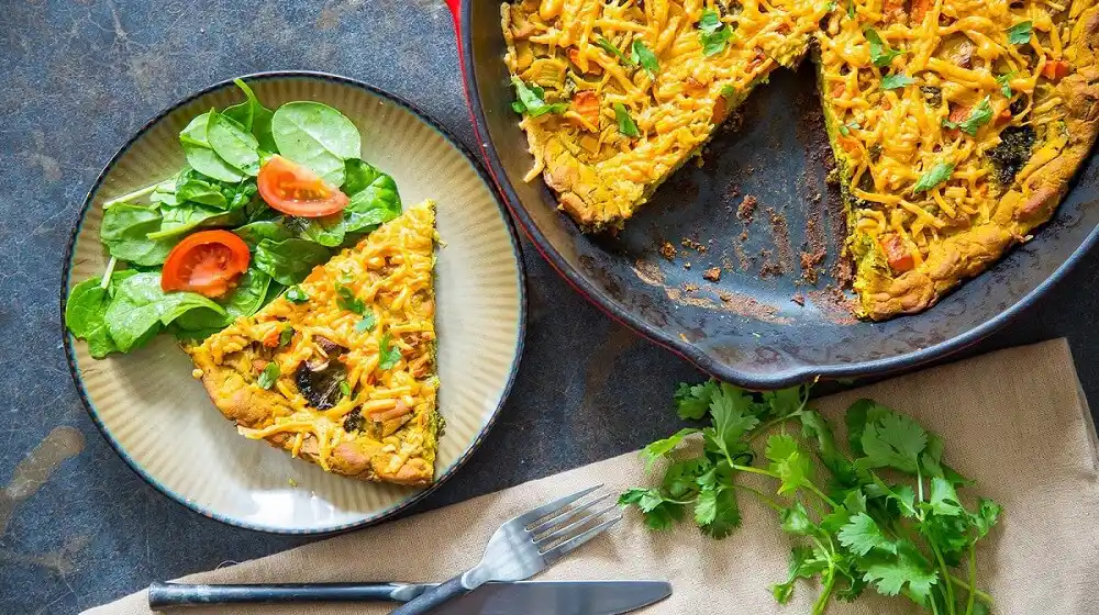 Tészta- és tojásmentes vegán quiche