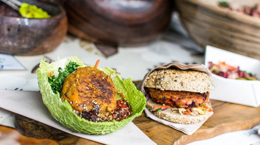 Édesburgonyás vegaburger vagy fasírt extra fehérjével