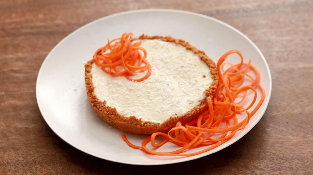 Nyers vegán répatorta fehérjével