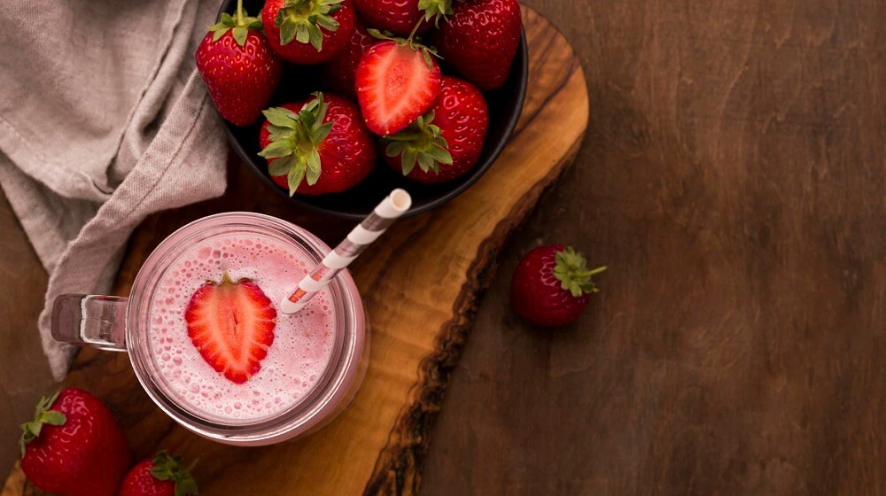 Kókuszos epershake vegán proteinnel